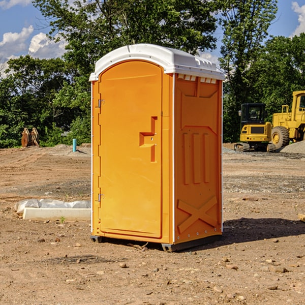 how often are the porta potties cleaned and serviced during a rental period in Hugo CO